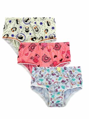 Kit 3 Calcinha Infantil Estampada
